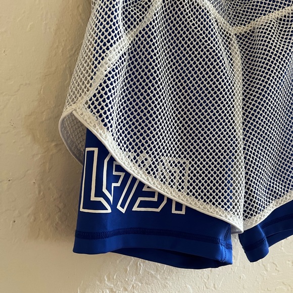 LF The Brand Mesh Fishnet Layered Shorts - Picture 2 of 8